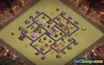 Town Hall 7 War Base - Clash of Clans Defense & Strategy #50604