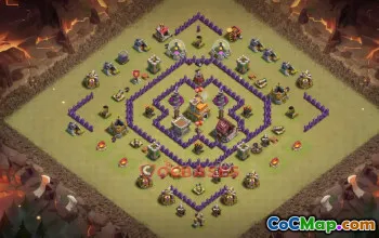 Town Hall 7 War Base - Clash of Clans War Defense Link #50586