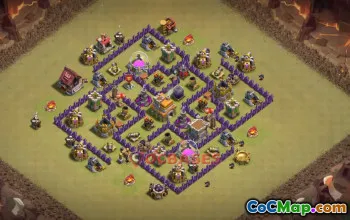 Town Hall 7 War Base | Clash of Clans War Layouts & Base Link #50599