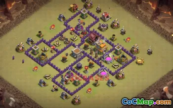 Town Hall 7 War Base - Clash of Clans War Layouts & Link #50606