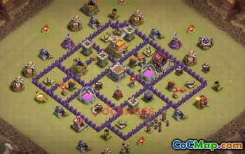 Town Hall 7 War Base - Clash of Clans War Layouts & Strategies #50582