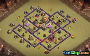 Town Hall 7 War Base | Clash of Clans War Strategy & Link #50607