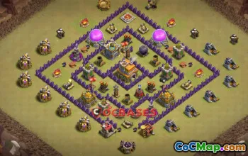 Town Hall 7 War Base: Compact & Anti-Air | Clash of Clans #20398