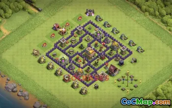 Town Hall 7 War Base | Highly Defensive Clash of Clans Base ⚔️ #50576