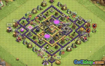 Town Hall 8 Baslayouter: Farming, Trophy & Home Village #15208