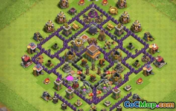 Town Hall 8 Base Layouts: Farming and Trophy Maps voor COC #13105