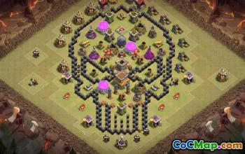 Town Hall 8 Base Layouts for CoC: Funny, Farming, Trophy #17498