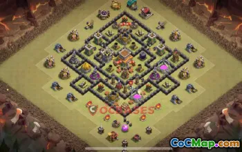 Town Hall 8 CWL Base | Clash of Clans War Defense Link #50406