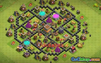 Town Hall 8 Farming Base: Anti 3 Star & Compact Designs #20278