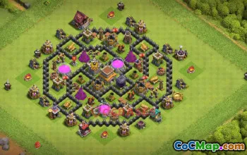 Town Hall 8 Farming Base | Clash of Clans | Copy Base Link #48888