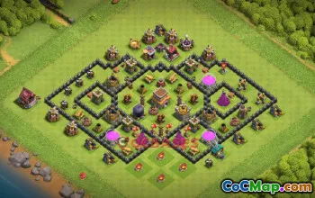 Town Hall 8 Farming Base - Clash of Clans | Copy Base Link #50564