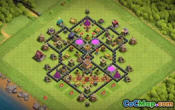 Town Hall 8 Farming Base – Clash of Clans | Copy Base Link #50565