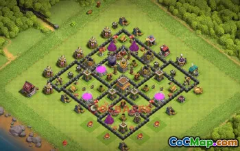 Town Hall 8 Farming Base | Clash of Clans | Copy Base Link #50566