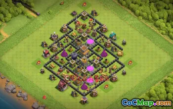 Town Hall 8 Farming Base – Clash of Clans | Copy & Save #50560