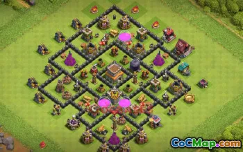 Town Hall 8 Farming Base | Clash of Clans Strategies | Copy Base Link #50553