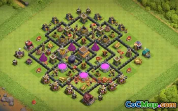 Town Hall 8 Farming Base | Clash of Clans Strategy (Copy Base) #48893