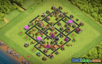 Town Hall 8 Farming Base | Clash of Clans Strategy [Copy Base] #50554