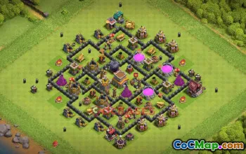 Town Hall 8 Farming Base | Clash of Clans Strategy & Link #48892
