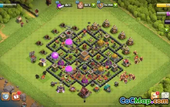 Town Hall 8 Farming Base with Anti- loot #55411