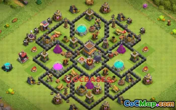 Town Hall 8 Hybrid Base: Anti 3-Star & Trophy Farming Guide #21854