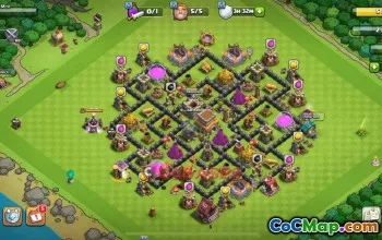 Town Hall 8 Trophy Base | Clash of Clans Maxed Th8 Base #52402