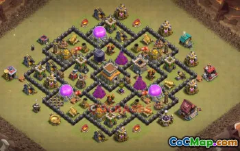 Town Hall 8 War Base | Clash of Clans Defense Copy Link #50522