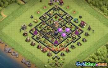 Town Hall 8 War Base | Clash of Clans Defense Link⚔️ #50494