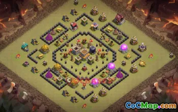 Town Hall 8 War Base | Clash of Clans Defense Strategies #50403