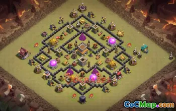 Town Hall 8 War Base | Clash of Clans Defense Strategies #50500