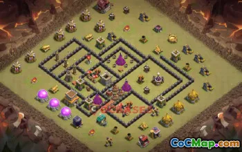 Town Hall 8 War Base | Clash of Clans Defense Strategy #50404
