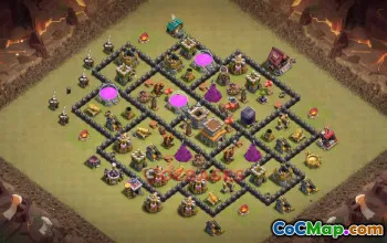 Town Hall 8 War Base | Clash of Clans Defense Strategy #50532