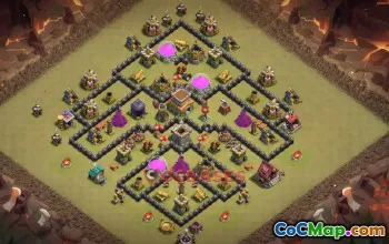 Town Hall 8 War Base | Clash of Clans Defense Strategy #50548