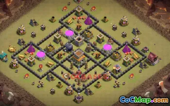 Town Hall 8 War Base – Clash of Clans Strategy & Link #50511