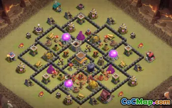 Town Hall 8 War Base | Clash of Clans War Defense base link #50498
