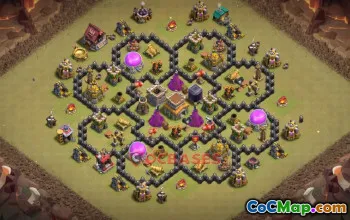 Town Hall 8 War Base | Clash of Clans War Defense Design #50518