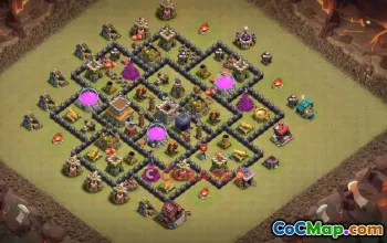Town Hall 8 War Base | Clash of Clans War Defense Guide #50538