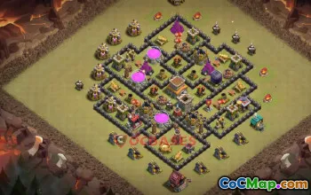 Town Hall 8 War Base | Clash of Clans War Defense Layout #50549