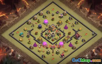 Town Hall 8 War Base | Clash of Clans War Defense Link #50516