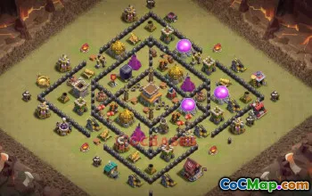 Town Hall 8 War Base | Clash of Clans War Defense Tips #50504