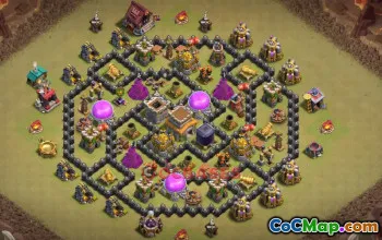 Town Hall 8 War Base | Clash of Clans War Defense Tips #50520