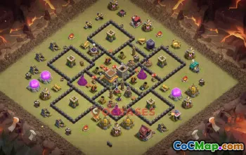 Town Hall 8 War Base | Clash of Clans War Layouts & Copy Link #50523