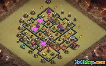 Town Hall 8 War Base | Clash of Clans War Layouts | Copy Link #50534