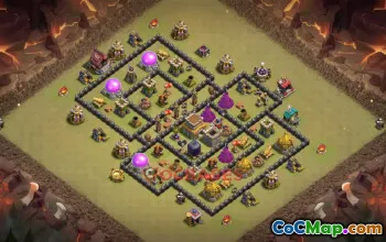 Town Hall 8 War Base | Clash of Clans War Layouts & Links #50508