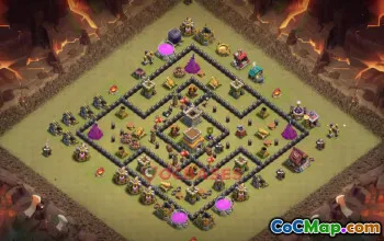 Town Hall 8 War Base - Clash of Clans War Layouts & Strategies #50545