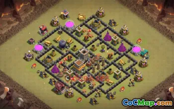 Town Hall 8 War Base - Clash of Clans War Layouts & Strategy #50527