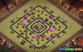 Town Hall 8 War Base - Clash of Clans War Strategies & Base Link #50513