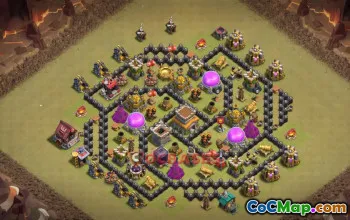 Town Hall 8 War Base | Clash of Clans War Strategies & Base Link #50521