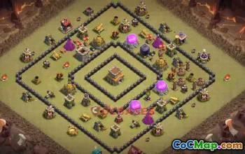 Town Hall 8 War Base | Clash of Clans War Strategies & Base Link #50524