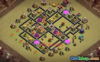 Town Hall 8 War Base | Clash of Clans War Strategies & Base Link #50529
