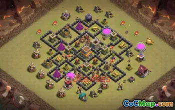 Town Hall 8 War Base – Clash of Clans War Strategies & Base Link #50531